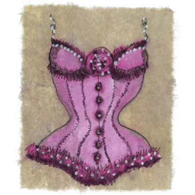 Crazy Corsets II by Nicky Belton-Mounted