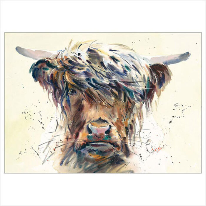 Stroppy Cow, by Jake Winkle, highland cattle
