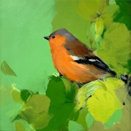 Chaffinch in Mix of Greens, by Heidi Langridge